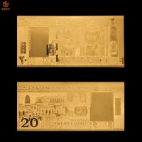 Oman Gold Banknote 20 Omani Rial Money 24k 999 Gold Plated Souvenir Paper Banknote Gift Collection