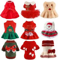 Christmas Dog Dresses For Small Dogs Girl Holiday Pet Clothes Xmas Cosplay Puppy Cat Dress Fancy Princess Dress Doggie Costume Dresses