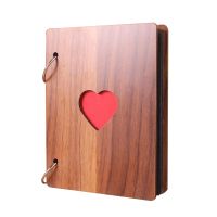 6 Inch Loose-leaf Photo Album Baby Growth Memory Life Photo Relief Book Record Book Wooden Cover DIY Scarpbook
