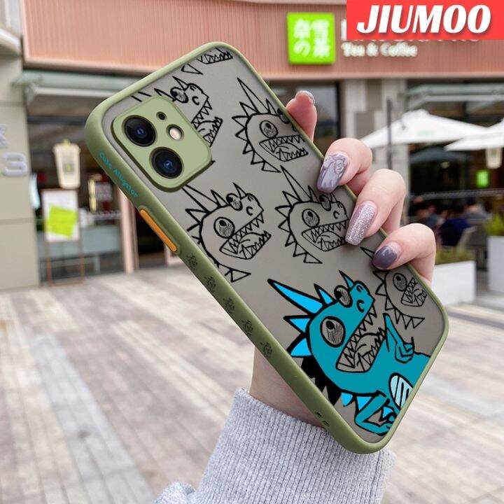 เคส-jiumoo-สำหรับ-iphone-11-11-pro-11-pro-max-เคสแฟชั่นลายมอนสเตอร์บางเคสแข็งผิวด้านเคสขอบสี่เหลี่ยมซิลิโคนอ่อนการ์ตูนกันกระแทกคลุมทั้งหมดเคสป้องกันเลนส์กล้อง