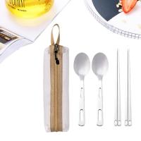 เครื่องเงินชุดภาชนะสแตนเลสชุดช้อนตะเกียบส้อมกระจกขัดพาร์ทเมนท์ Essentials Flatware ชุด