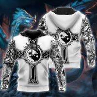 2021 Autumn Fashion Hoodies Beautiful Dragon Tatoo Wolf 3D Printed hoodies Unisex Zip Pullover Casual Harajuku Streetwear DW0394