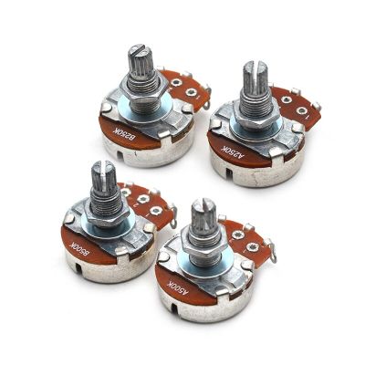 50PCS A/B250k A/B500K Split Shaft 15/18MM Guitar Volume Tone Pots Potentiometer for ELectric Guitar Bass