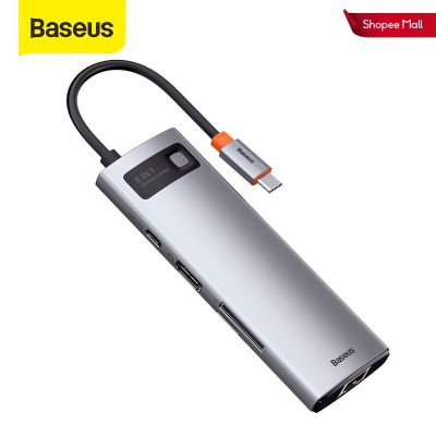 Baseus อะแดปเตอร์ Usb C Hub Type C To Hdmi - Compatible Usb 3 . 0 8 In 1 สําหรับ Macbook Pro Air Surface Pro 7