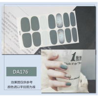 Nail sticker รุ่น DA สติกเกอร์ติดเล็บกล่องเขียว แบบเต็มเล็บ ลวดลายสวย ติดง่าย ติดทน สีสวย พร้อมส่ง พาสเทล เล็บเกาหลี