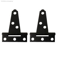 ﹉ 2PCS 2 Inches T Shape Rustproof Iron Light Duty Shed Hinge Gate Strap Hinge Door Gates Hinges (Black)