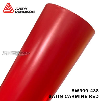 Avery Dennison SW900 สติ๊กเกอร์ติดรถแบบด้านซาตินสีแดงเลือดนก Satin Carmine Red (กดเลือกขนาด)