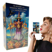 Spooky And Magical Tarot Cards 78ชิ้นกล่อง Divination Entertainment Chess Card Game ไพ่ทาโรต์รูปแบบต่างๆของการเลือกไพ่ทาโรต์ตลก