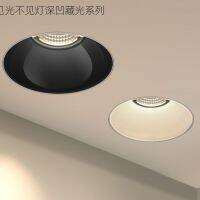 Embedded Cob Frameless Spotlight Embedded Anti-Glare Narrow Edge Hidden Downlight Living Room Aisle Frameless Downlight by Hs2023