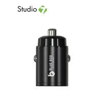 อุปกรณ์ชาร์จในรถยนต์ Blue Box Car Charger 1xUSB A / 1xType-C PD30 Ring-Pull Black by Studio7