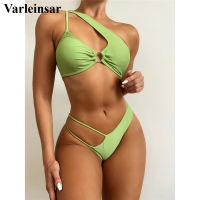 Asymmetric High Leg Cut Bikini Female Swimsuit Women Swimwear Two-pieces Bikini set Padded Bather Bathing Suit Swim Lady V3263