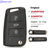 jingyuqin original 433MHz 5CMQB49 Remote Car Key for Volkswagen VW POLO 2019+ GOLF SEAT 2G 2GD 3BT Keyless