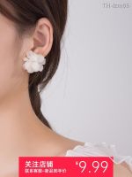 ? ornaments jewelry เครื่องประดับอัญมณี ต่างหูสตรี Summer Light Luxury Niche Design Earrings 2023 New Trendy Fairy Flower