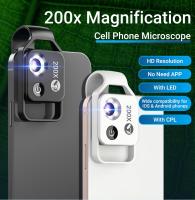 APEXEL 200X Universal Portable Microscope Clip Lens With CPL  Macro Lens For Smartphones iPhone 13 Pro max Huawei Accessories