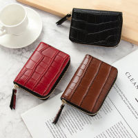 【CW】Women Slim Business Card Holder Pu Leather Credit Card Wallet Bag Zipper Creditidbank Card Holder Case Coin Pursehot