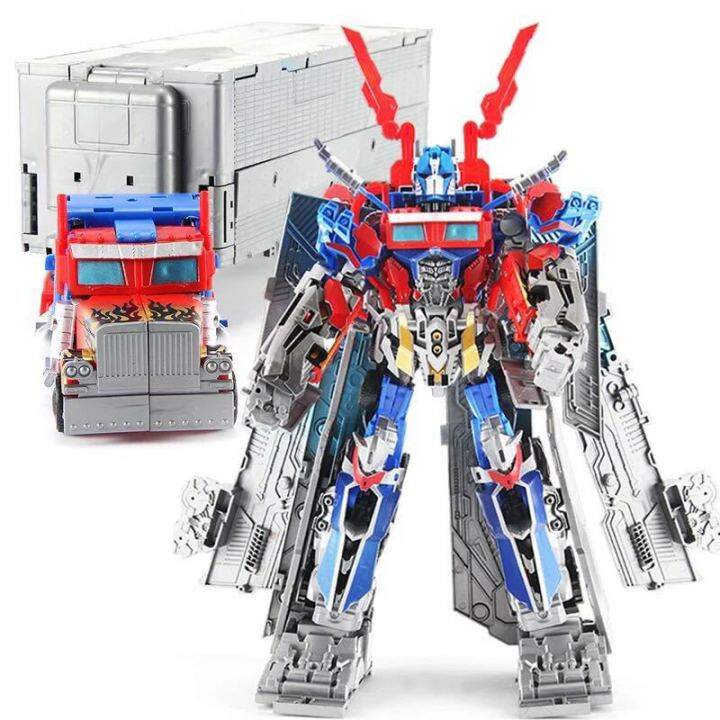 2023-ของเล่นแปลงร่างคิงคอง-5-optimus-prime-ระดับผู้นำขนาดใหญ่พร้อมรถม้า-v-โมเดลหุ่นยนต์โลหะผสม