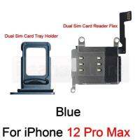 เครื่องอ่านการ์ดสองซิมสายเคเบิ้ลยืดหยุ่นสำหรับ iPhone 12 Pro Max,ถาดใส่ซิมการ์ดช่องเสียบเต้ารับตัวแปลงสำหรับเปลี่ยนชิ้นส่วนทดแทน LKT37124