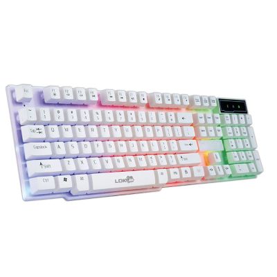 Gaming Keyboard Wired Computer Keyboards Colorful LED Backlit 104 keys Ergonomics USB Keyboard Gamer for Laptop PC Games F2