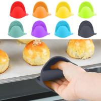 Thick Silicone Oven Mitts Antiskid Finger Clip Heat Resistant Microwave Oven Glove Anti Scalding Bowl Pot Clips Kitchen Tools