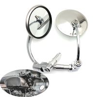 Motorcycle Chrome Aluminum 7/8 quot; 22mm Handle Bar End Side Rear View Mirrors Offroad Universal Cafe Racer Scooter Offroad Bike