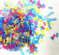 【YF】♨✶  500/100pcs S Loom Rubber Bands Plastic Jewelry Connectors Necklace Making Colorful Clasp