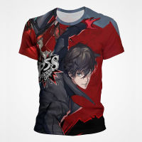 2022ใหม่เกมฤดูร้อน Persona 5 JOKER P5S 3D พิมพ์อะนิเมะ COOL GIRL BOY เสื้อยืดผู้ชายแฟชั่นลำลองแขนสั้น Tees Tops