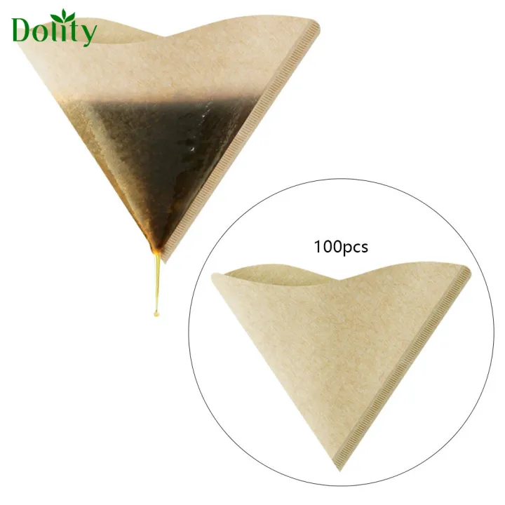 Dolity V Shaped Disposable Paper House Hold Coffee Filter Paper For