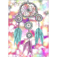 Dream Catcher ศาสนาพิมพ์ผ้า 11CT รูปแบบการปักครอสติช DMC หัวข้อหัตถกรรมเย็บปักถักร้อยออกแบบ-huangjianping