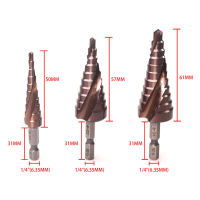 【2023】3ชิ้นเซ็ตไฮสปีด CO โคบอลต์ M35เกลียวขลุ่ยขั้นตอนที่เจาะบิต14 "; Hex S Hank 3-12มิลลิเมตร4-22มิลลิเมตร6-24มิลลิเมตรโลหะหลุมตัดแกนเจาะบิต ！