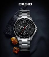 นาฬิกา Casio แท้ รุ่น MTP-1374D-1A นาฬิกาข้อมือผู้ชายสายแสตนเลส สีเงิน หน้าปัดสีดำ รุ่นขายดีที่สุด - มั่นใจ ของแท้ 100%รับประกันสินค้า 1 ปีเต็ม