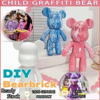 DIY ของเหลว Bearbrick แฮนด์เมด หมีรุนแรง บุคลิกภาพ รุ่น เครื่องประดับ วัสดุของไหล ของเหลว Graffiti ของเล่น