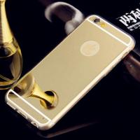 Case Apple iPhone 7 Plus Mirror Case เคสกระจกเงา ขอบยาง Mirror Soft Clear TPU Case/Cover (Gold)