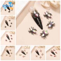 POUKL 10Pcs/set เครื่องประดับเล็บ DIY ตกแต่งเล็บฮาโลวีน เสน่ห์ศิลปะเล็บ อุปกรณ์ทำเล็บ อุปกรณ์ทำเล็บฮาโลวีน หรูหราเบาๆ วัสดุตกแต่งเล็บ อุปกรณ์ทำเล็บ