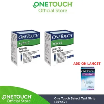 One Touch Select Test Strips 25's x 2 + 25's Ultra Soft Lanset