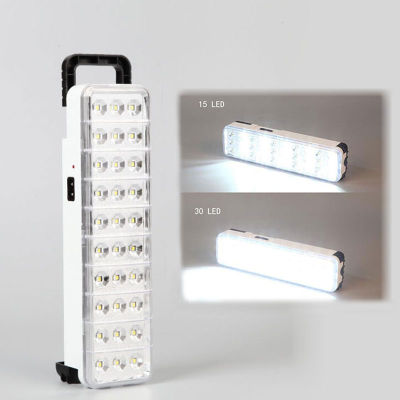 LED กันน้ำไฟฉุกเฉินไฟฉายมินิ 30 LED 2 โหมดแบบชาร์จไฟฉุกเฉินโคมไฟสำหรับบ้านค่ายกลางแจ้ง
