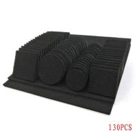 hotx【DT】 80/130pcs Table Leg Adhesive Felt Wood Floor Protectors Anti Scratch Set