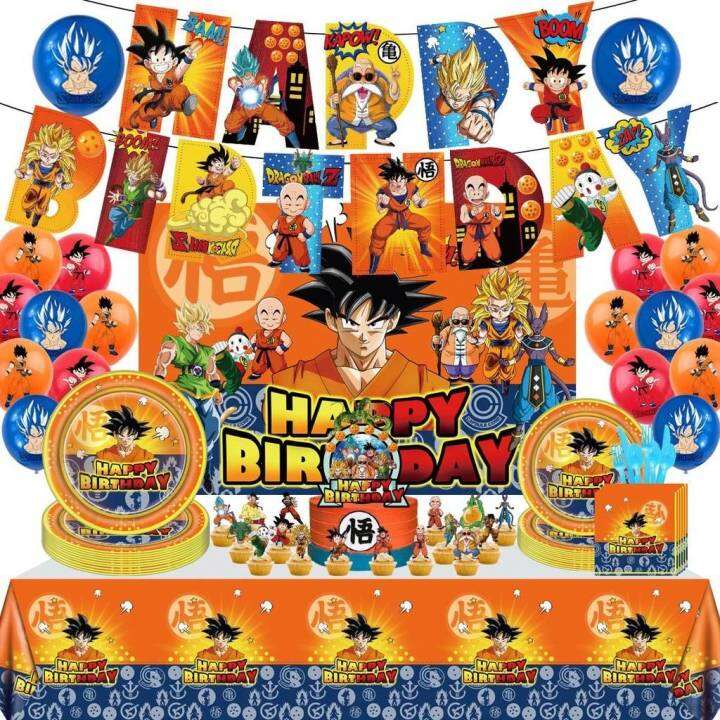 Kira Dragon Ball theme party Son Goku Background table cloth dinner ...