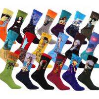 {Socks Shop} ถุงเท้าสัญลักษณ์เกาหลีสำหรับทุกเพศ Mona Lisa ภาพวาดที่มีชื่อเสียงแกลเลอรีศิลปะสำหรับผู้ชายและผู้หญิง