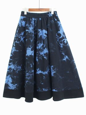 XITAO Skirt Irregular Contrast Color Print Skirt
