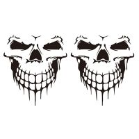 2X Car Sticker Car Tattoo Skull Skeleton Decorative Sticker (Black)