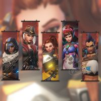 【CW】♠✆  Overwatch Wall Symmetra Painting Hanging Brigitte Lindholm Scrolls Canvas Sojourn Print Game Picture Poster