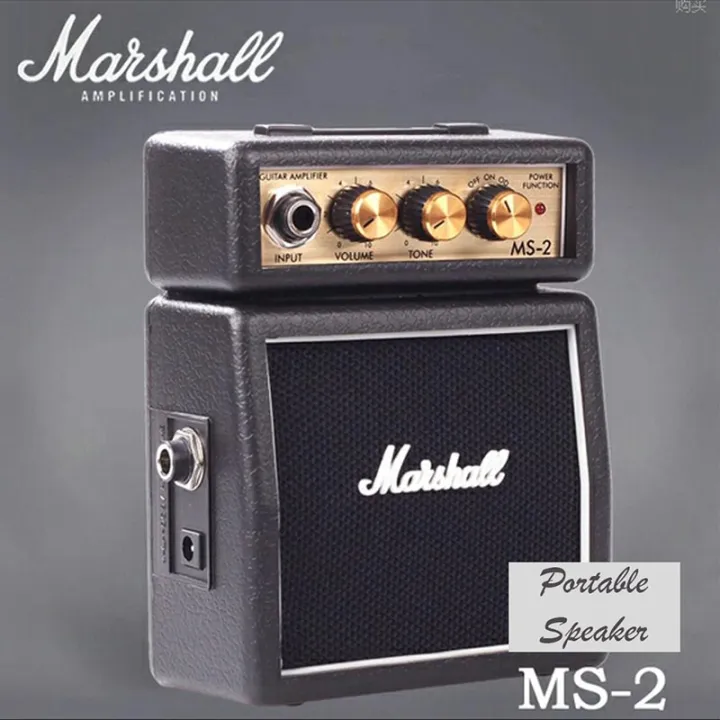 Marshall MS2 Mini Guitar Amplifier Portable Speaker Music Guitar Amps