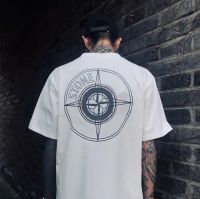 Stone Island c.Company.p short-sleeved series logo print reflective short-sleeved T-shirt men and women fog