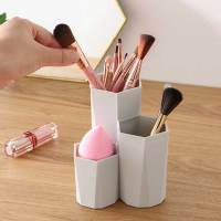 3 Lattices Makeup Brush Storage Table Organizer Cosmetic Makeup Cosmetic Holder Make Up Tools Pen Holder Rack