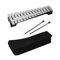 15-Note ไซโลโฟน Glockenspiel ฐานไม้แถบอลูมิเนียมพร้อมค้อนเครื่องตีเครื่องดนตรีของขวัญพร้อมกระเป๋าหิ้ว