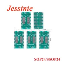 5PCS SOP24 SSOP24 TSSOP24 to DIP24 Transfer Board Adapter PCB Pinboard SMD To DIP Pin IC Test Plate 1.0mm 2.54mm Pitch