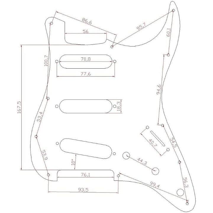 แผ่นปิ๊กการ์ดสไตล์โมเดิร์นอลูมิเนียมอะโนไดซ์โลหะ11รูสำหรับ-stratocaster-ปิคการ์ดกีตาร์รอยขีดข่วนแผ้น