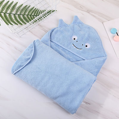 Baby Hooded Bath Towel With Cartoon Animal Unisex Toddler Boy Girl Soft Blanket Children Beach Towels Kids Spa Size 90*90cm