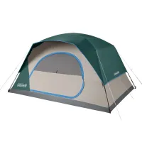 Coleman Skydome 8-เต้นท์สำหรับตั้งแคมป์บุคคล,1ห้อง,เต็นท์สีเขียวตั้งแคมป์กลางแจ้ง