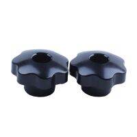 M8 x 50mm Diameter Thread Clamping Star Knob Black Replacement 2pcs